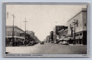 J95/ Richmond California Postcard c1946 McDonald Avenue Stores  342