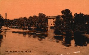 Indiana, The Old Mill House Near The Lake Elkhart IN, Vintage Postcard