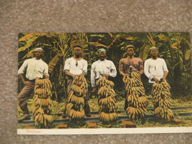 Native Men Holding Banana`s, Panama, Unused