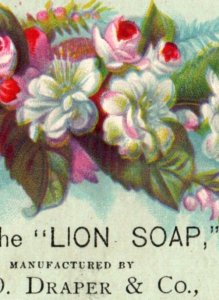 1880s J.O. Draper & Co. Lion Soap Pawtucket, RI F140