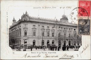 Argentina Buenos Aires Banco de la Nacion Argentina Vintage Postcard C073