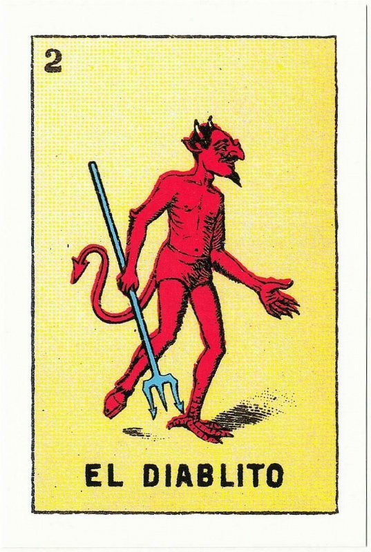 The Devil El Diablito Mexican Loteria Art Postcard Topics Fine Arts Other Postcard 3171