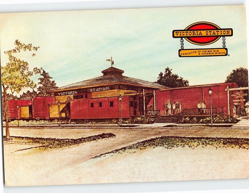 Postcard Victoria Station, Purveyor Of Prime Rib & Potable Spirits