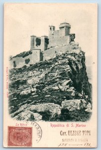 San Marino Republic of S. Marino Postcard Guaita Tower c1905 Antique