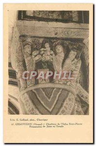 Postcard Old Chauvigny Vienna Capital of St. Peter's Church presentation of J...