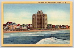 Ventnor Pier View Atlantic City New Jersey NJ Beaches And Boardwalk  Postcard