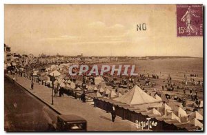 Old Postcard Beach d & # 39olonne Sands