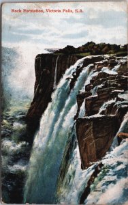 Rock Formation Victoria Falls South Africa Vintage Postcard C043