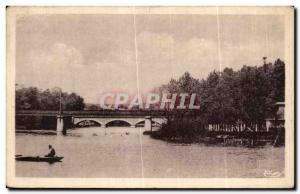 Old Postcard Migennes the Yonne I RUR Bridges and Swimming