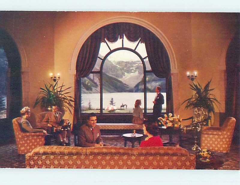 Unused Pre-1980 LOUNGE AT CHATEU LAKE LOUISE Banff Alberta AB o0184-22