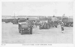 Camp Edwards 155 mm Gun Park Massachusetts postcard