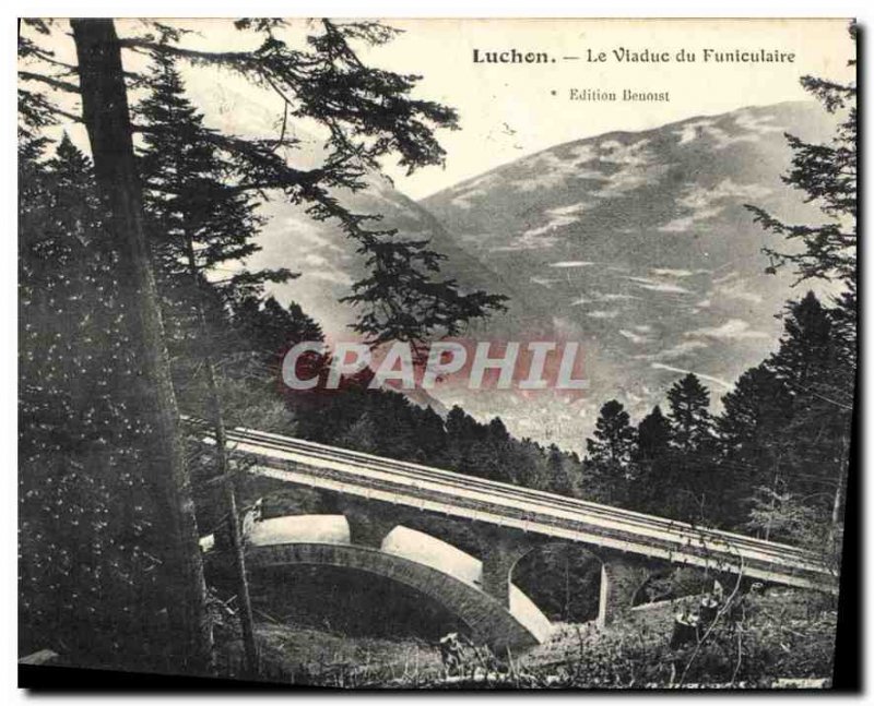 Old Postcard Luchon Viaduct Funicular