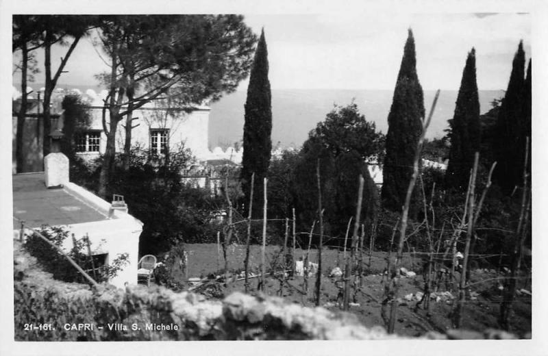 Capri Italy Villa S Michele Real Photo Antique Postcard J45444