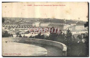 Postcard Old Nimes perspective of all of Artillery Neighborhoods