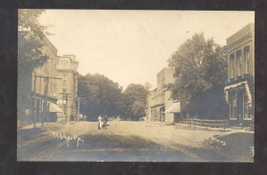 RPPC TIOGA PENNSYLVANIA DOWNTOWN STREET SCENE PA. REAL PHOTO POSTCARD