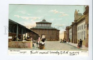 424397 Spain Canary Islands Las Palmas Market Mercado Vintage postcard