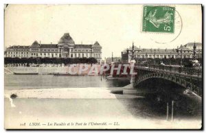 Old Postcard Lyon Faculties and the University Bridge