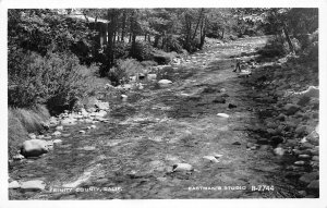 G77/ Trinity County California Postcard RPPC 1951 Weaverville Stream