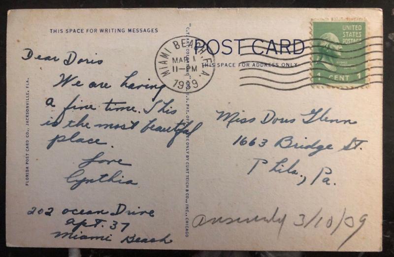 1939 Miami FL USA Picture Postcard Native American Seminole Indian Medicine Men