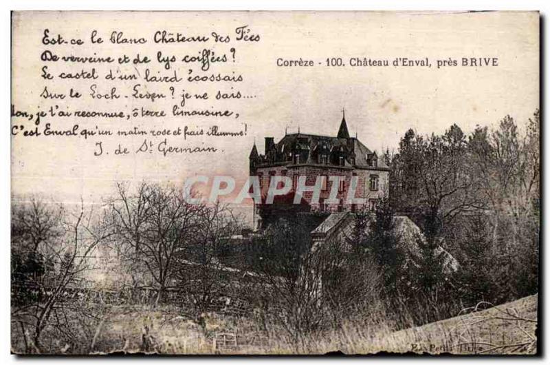 Brive - Chateau d Enval - Old Postcard