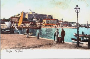 Greece Corfu Le Quai Vintage Postcard C117