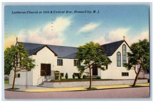 Ocean City New Jersey NJ Postcard Lutheran Church At 10th And Central Ave. 1961