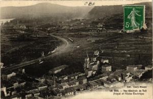 CPA Le TEIL Vue générale. Frayol et l'Usine Électrique (660680)