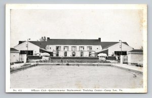 Officers Club Quartermaster Replacement Training Center Camp Lee Virginia