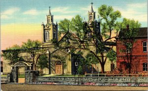 Vtg Church Of San Felipe De Neri On The Plaza Albuquerque New Mexico NM Postcard