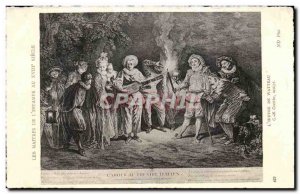 Old Postcard The Master Of The XVIII Century Print At The Work From Watteau C...