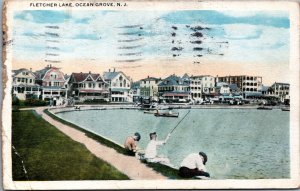 Fletcher Lake Ocean Grove New Jersey Vintage Postcard C153