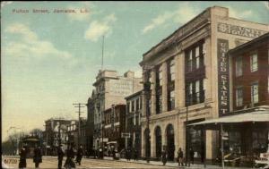 Jamaica Queens Long Island NY Fulton Street c1910 Postcard