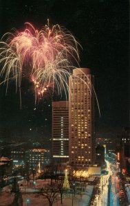 Canada - Quebec, Montreal. Expo '67 Fireworks, Le Chateau Champlain