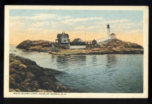 Isle Of Shoals, New Hampshire/NH Postcard, White Island Light/Lighthouse #2