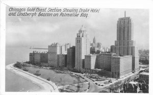 Postcard RPPC 1930s Illinois Chicago Drake Hotel Lindbergh Palmolive IL24-2303