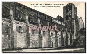 Old Postcard Vezelay The Madeleine Church The set and Tour St Antoine