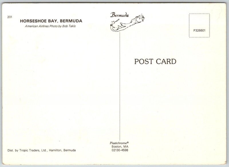 Horsehoe Bay Bermuda Continental Postcard Beach Ocean Scene