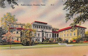 Public Library Houston TX USA Postcard