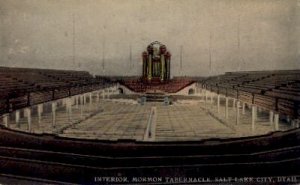 Interior of Great Mormon Tabernacle - Salt Lake City, Utah UT  