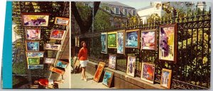 New Orleans Louisiana 1960s Oversize Postcard Paintings Exhibit French Quarter