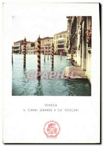 Old Postcard Venice Canal Grande Ca Foscari