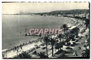 Nice Old Postcard General view of the Promenade des Anglais