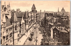 Law Courts London England Courthouse Street View Buildings Postcard