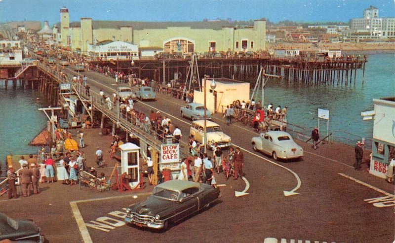 Santa Monica California Municipal Pier from Lifeguard Tower Postcard AA74572