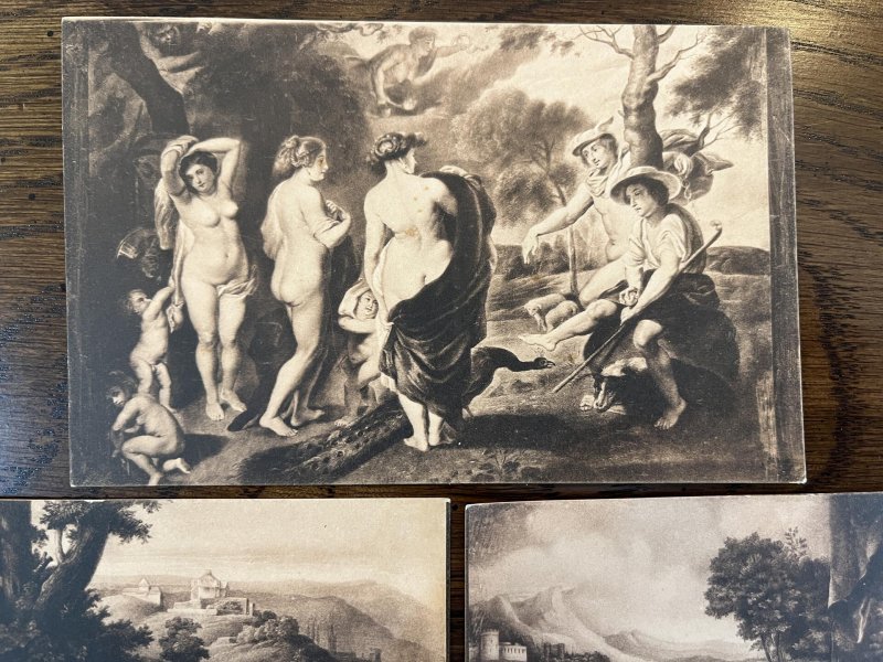 (5)  DRESDNER GALERIE POSTCARDS (VENUS) TIZIAN, RUBENS , RENI , VanDYCK, VECCHIO