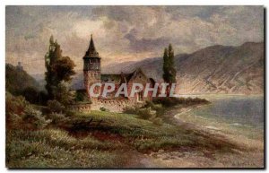 Old Postcard Die Klemenskapelle Trechtingshausen am Rhein