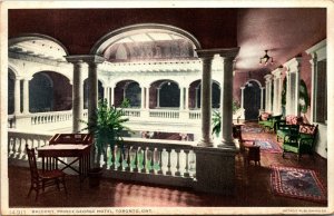 Balcony Prince George Hotel Toronto Ontario Canada WB Postcard VTG UNP Unused 