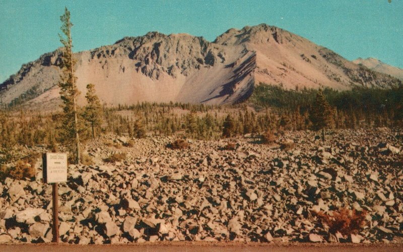 Postcard Chaos Crags Lassen Peak Highway Volcano Explosive Crater California CA