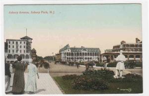 Asbury Avenue Asbury Park New Jersey 1910c postcard
