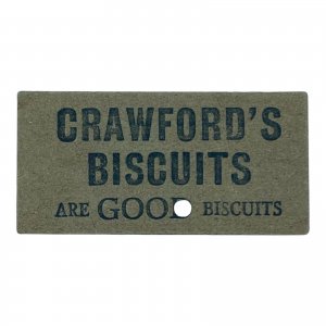 1940s Advertising for Crawford’s Biscuits back of London Bell Punch Bus Ticket